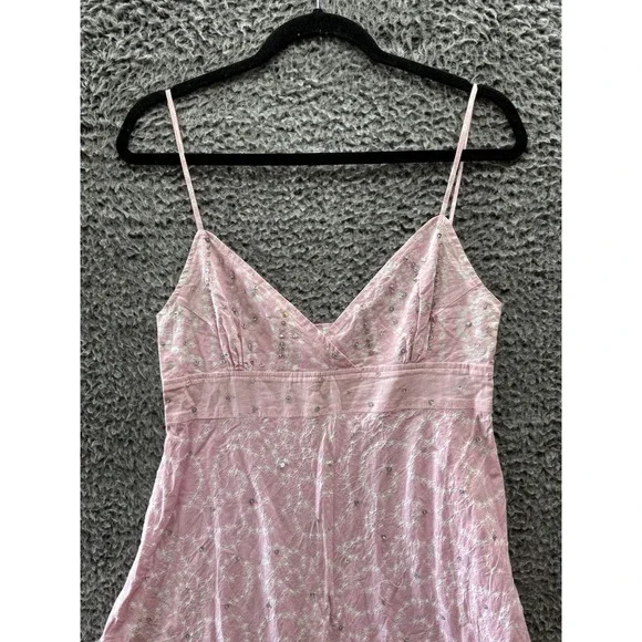 Juliet Dunn Pale Pink V-Neck Midi Dress Sequin - Size 1, US 4/6 Dresses